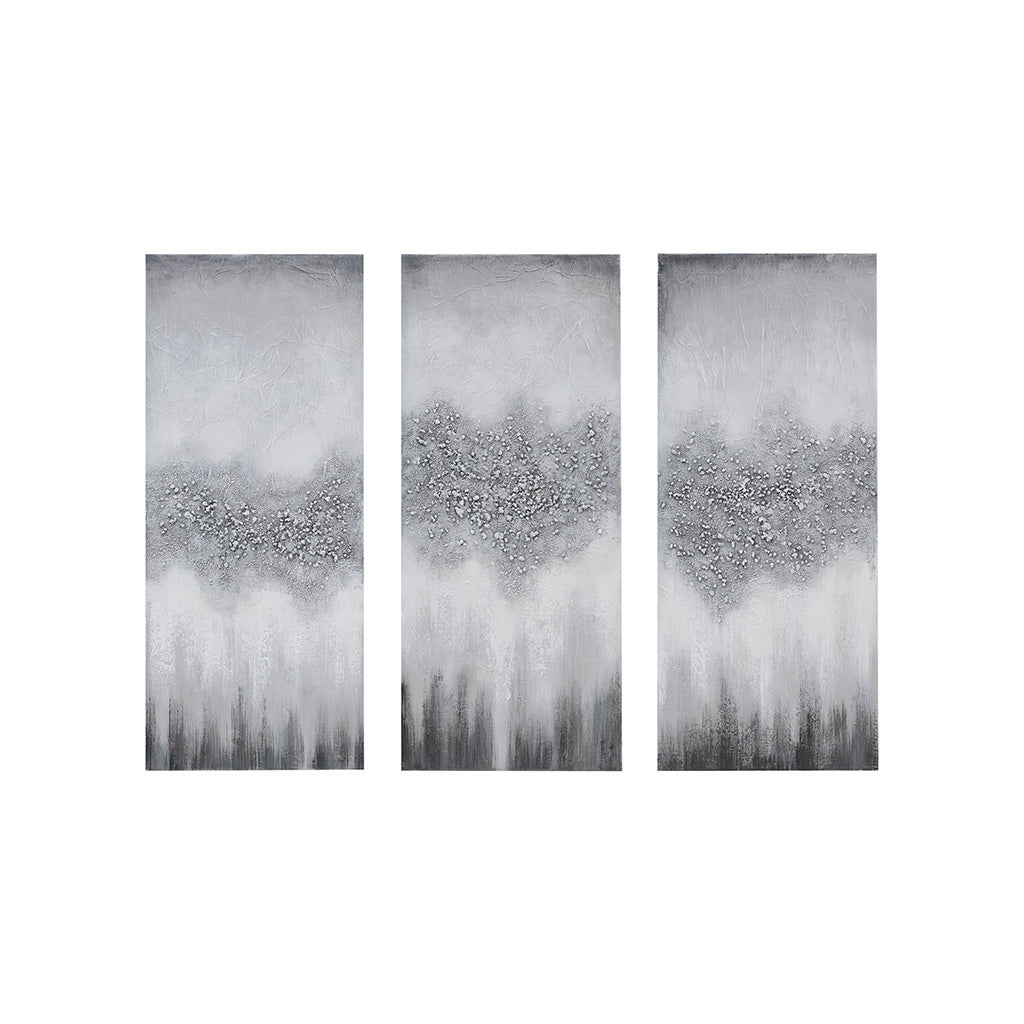 Heavily Embellished 3-piece Canvas Wall Art Set
