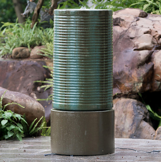 Cylindrical Outdoor Water Fountain