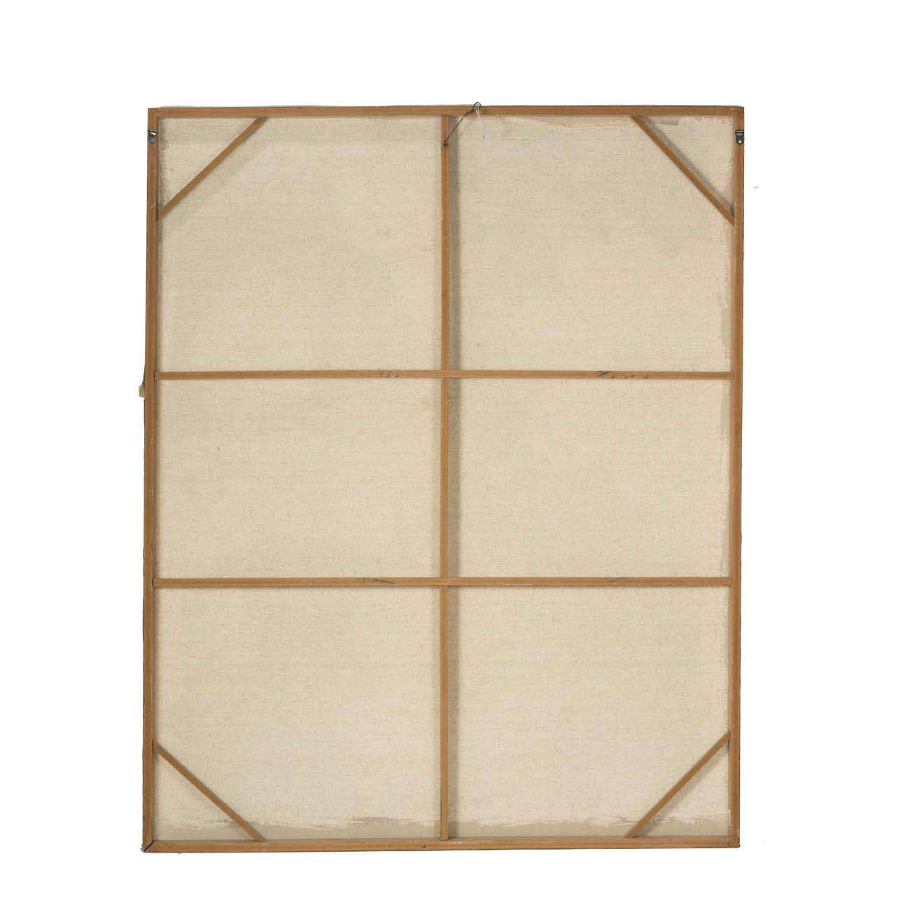 Large Botanical Wall Art Panel in White & Gray