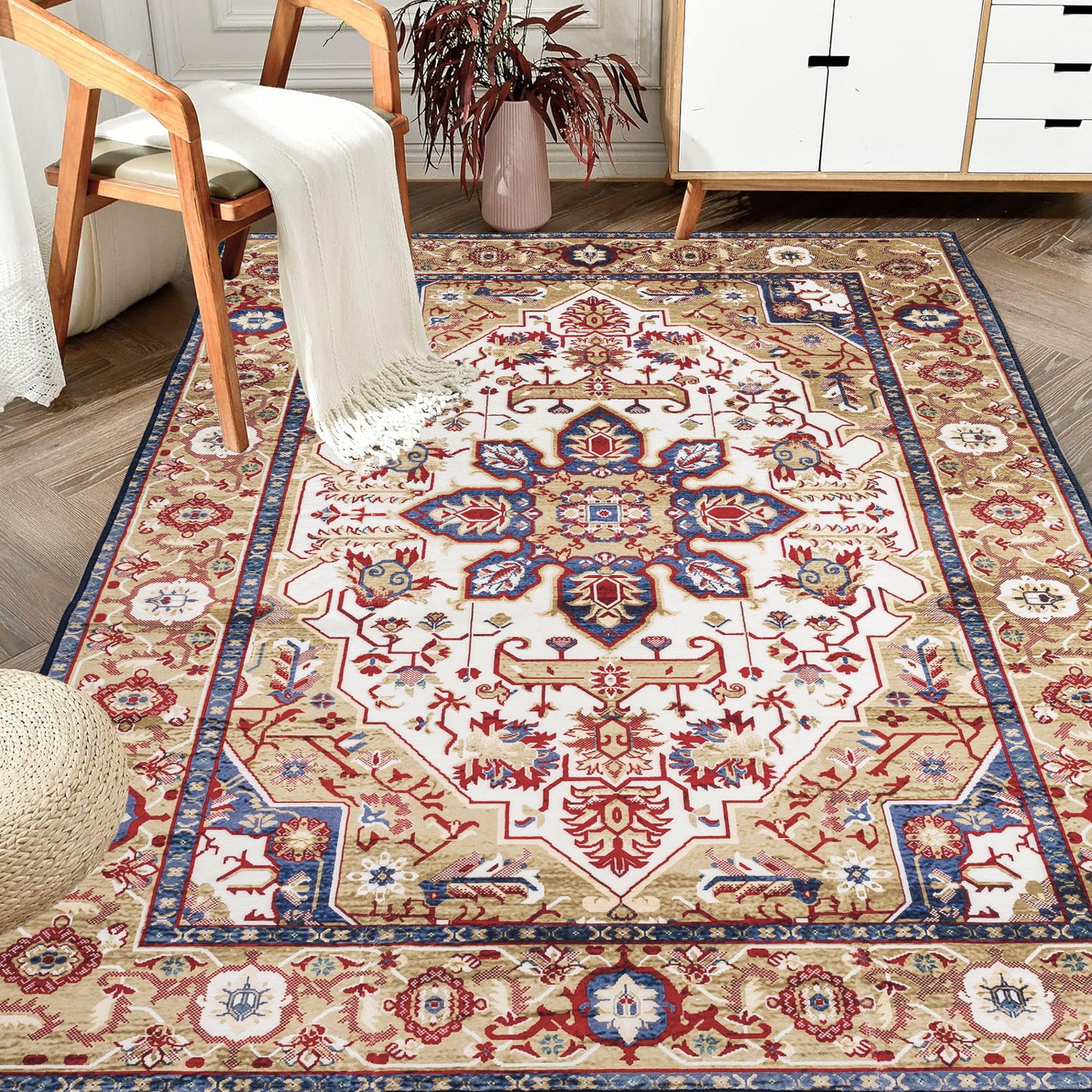Vintage Persian Medallion Rug