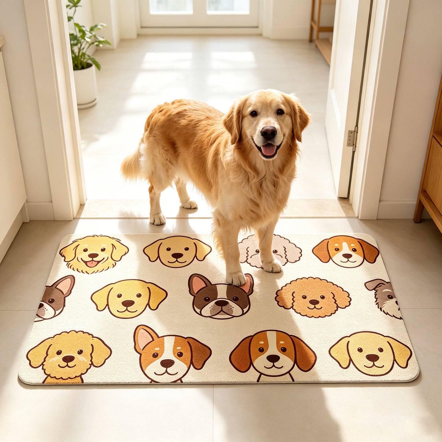 Cute Dog Bath Rug