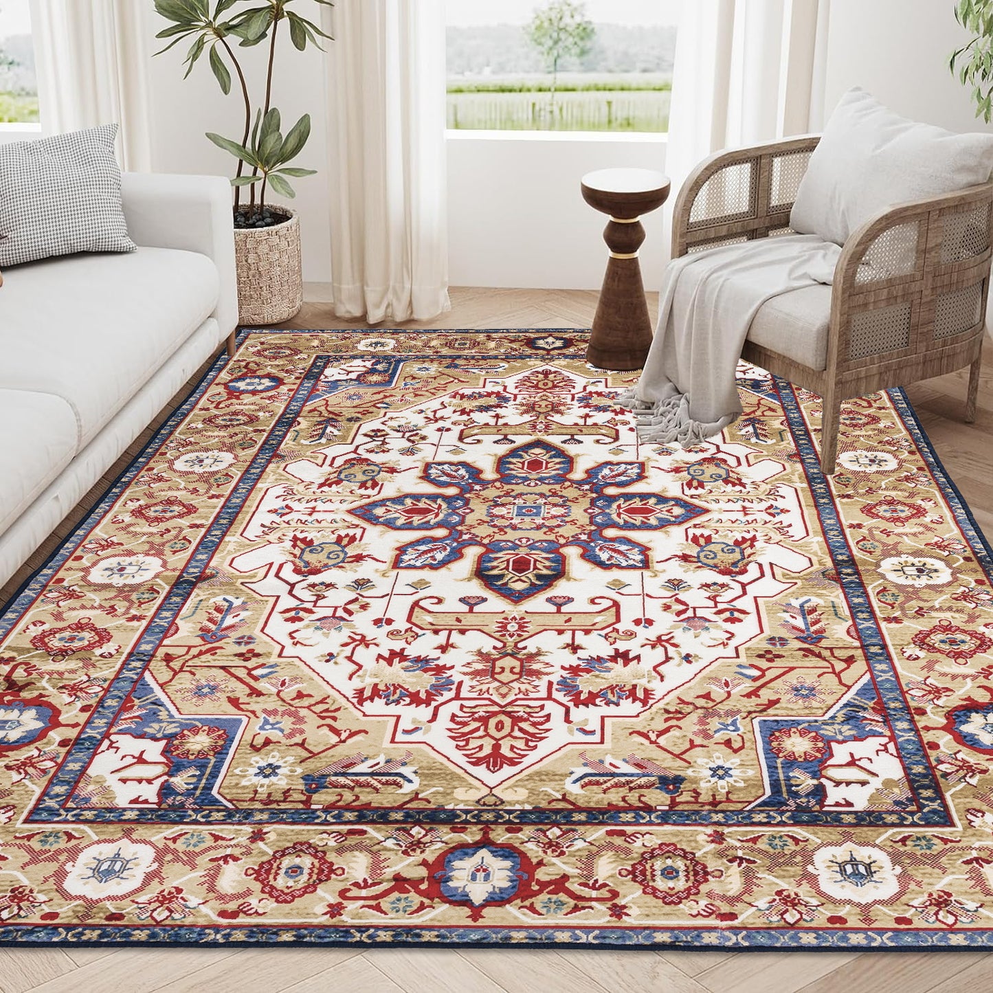 Vintage Persian Medallion Rug