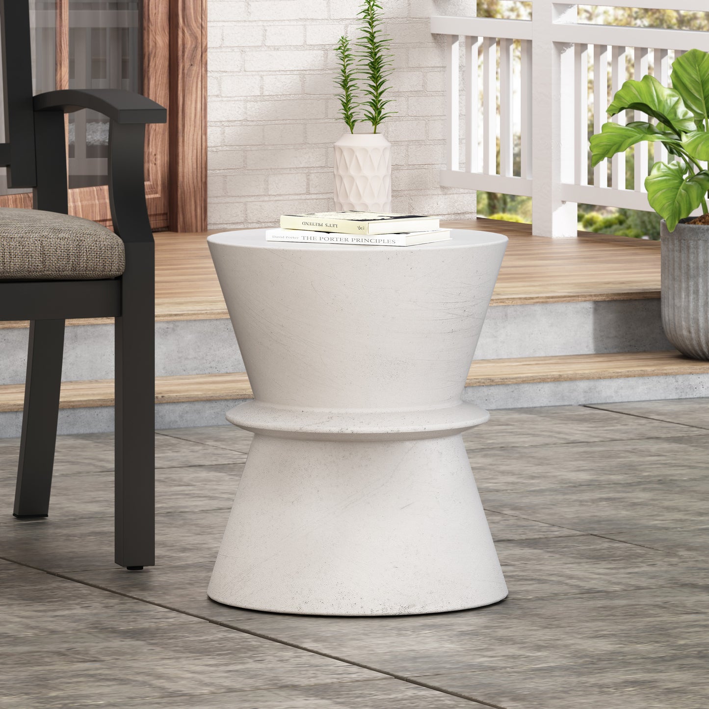Outdoor Concrete Modern End Table