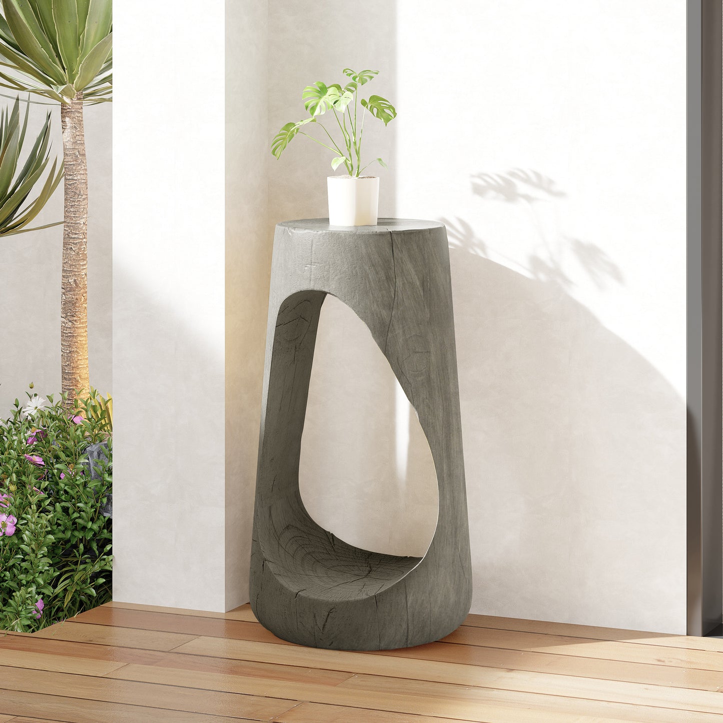 Outdoor Sculptural Accent Stool