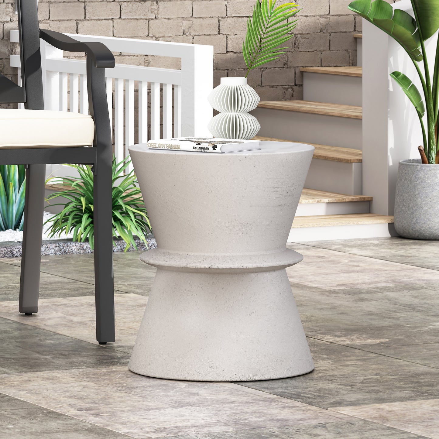 Outdoor Concrete Modern End Table